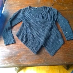 Knit crossover sweater